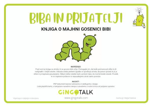 E-knjiga (PDF): Biba in prijatelji – za otroke, ki se govora šele učijo
