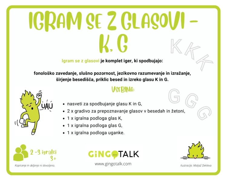 E-gradivo (PDF): Igram se z glasovi – K, G